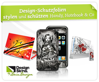 Hol dir die stylischen Design-Schutzfolien fr Handy, Notebook &Co
