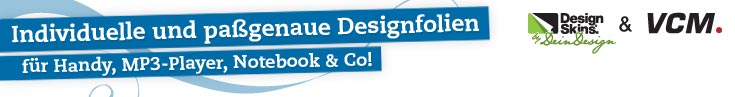 Individuelle und passgenaue Designfolien für Handy, MP3-Player, Notebook & Co. - DesignSkins von DeinDesign